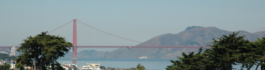 long view of Great Meadow and Golden Gate Bridge