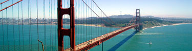 There are many vistas of the Golden Gate Bridge and the park, like this one from the Marin Headlands looking back towards the city.