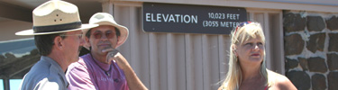Visitors get their questions answered by Ranger Pat Pilcher