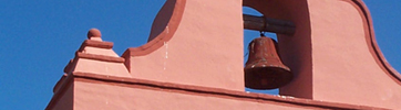 Bell tower at La Purisima Mission State Historic Park in Lompoc, California