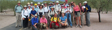 Anza Trail hikers posing for photo in Arizona