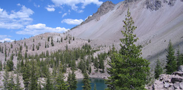 Crags Lake with Chaos Crags in Background