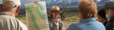 Ranger Sarah Bone shares her knowledge. NPS Photo.