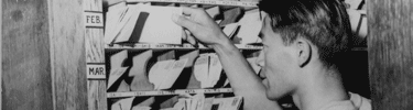 A branch of the Los Angeles post office was established at camp. Photo by Clem Albers.