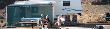 Photo of campers at Hole-in-the-Wall Campground.