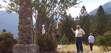 The Grave of Chief Joseph's Father, Joseph the elder near Joseph, Oregon in the shadow of the Wallowa Mountains.