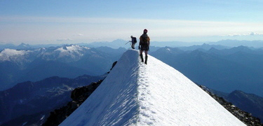 Climbers on summit of Eldorado