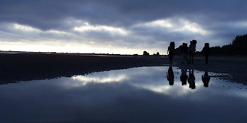 Olympic National Park - Hikers on Wilderness Coast