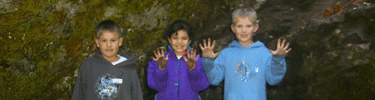 An Educational group explored the blinds leads at Oregon Caves.