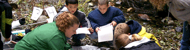 Students perform water quality testing at SFI.