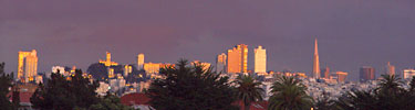 Sunset over San Francisco from the Main Post