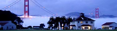 Old Coast Guard Station at Crissy Field at dusk