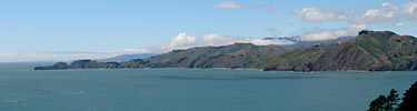 View of Marin Headlands from the coastal bluffs