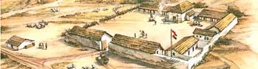 Artist's conception of Spanish Presidio