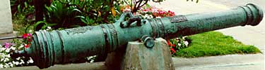 Spanish cannon outside the Officers' Club