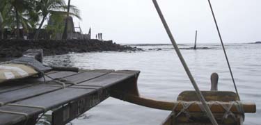 canoe sailing from Keone'ele Cove