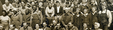 Photo of Shipyard Workers Double Bottoms Crew Kaiser Shipyard #3 Richmond California