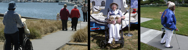 Photo of people of all abilities visiting the park