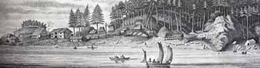 Friendly Cove on the Northwest Coast as depicted an 18th century artist/explorer.