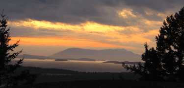 Sunset from Young Hill summit.