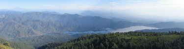 Panorama of Whiskeytown taken from Shasta Bally.