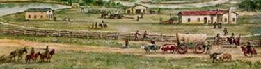W. H. Jackson painting of the mission in the 1840s based on other's descriptions.