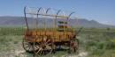 Replica of covered wagon. Replica of covered wagon.