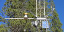 The top of Devils Postpile's new meteorological station.