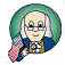 Clip Art of Head of Ben Franklin