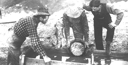 Did You Know? Miners remove gold from sluice box.