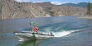 Park ranger patrolling the shoreline