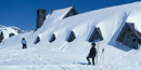 Winter snow buries the lower floors of the Paradise Inn. Winter snow buries the lower floors of the Paradise Inn.