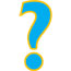 Blue and orange question mark