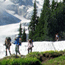 Hikers at Mount Rainier