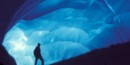 Visitor exploring the former Paradise Ice Caves.