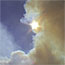 Global Climate Change - Sun filtering through smoke