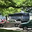 bus in parking lot