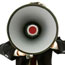 man holding a bullhorn