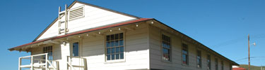 photo of wood-frame World War II army building