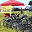 A collection of parked bikes at GGNRA.