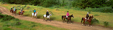 Horseback riding in Tennessee Valley, Marin Headlands.