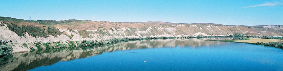View of the Monument across the Snake River