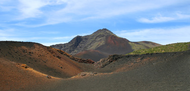 Colorful cindercones are one feature in the Summit Area of the park.