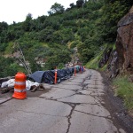 Road construction and delays with schedule and map