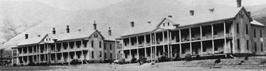 early photo of Fort Baker barracks