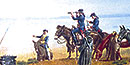 Artist's conception of the Portola expedition's first sighting of the San Francisco Bay from Sweeney Ridge in 1769. Artist's conception of the Portola expedition's first sighting of the San Francisco Bay from Sweeney Ridge in 1769.