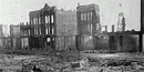 Fire destroyed buildings during the 1889 Seattle fire Fire destroyed buildings during the 1889 Seattle fire