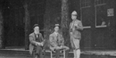 John Muir and William Kent with guest at Muir Woods Inn. John Muir and William Kent with guest at Muir Woods Inn.