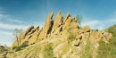 The Five Sisters rock formation, as seen from the Bear Gulch Reservoir The Five Sisters rock formation, as seen from the Bear Gulch Reservoir