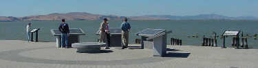 Visitors at the Port Chicago Memorial